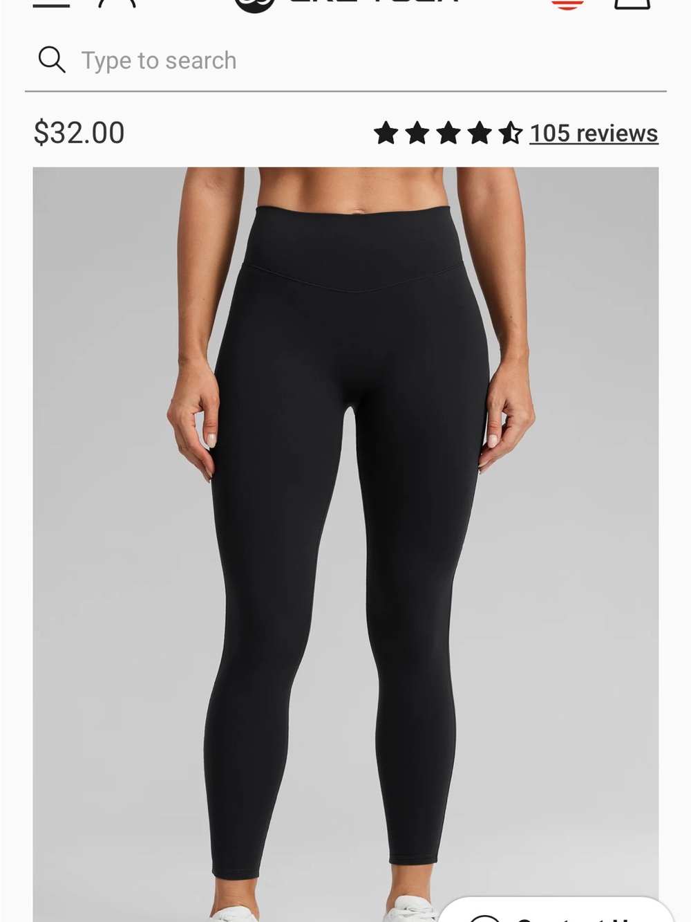CRZ YOGA Black High-Waist Leggings